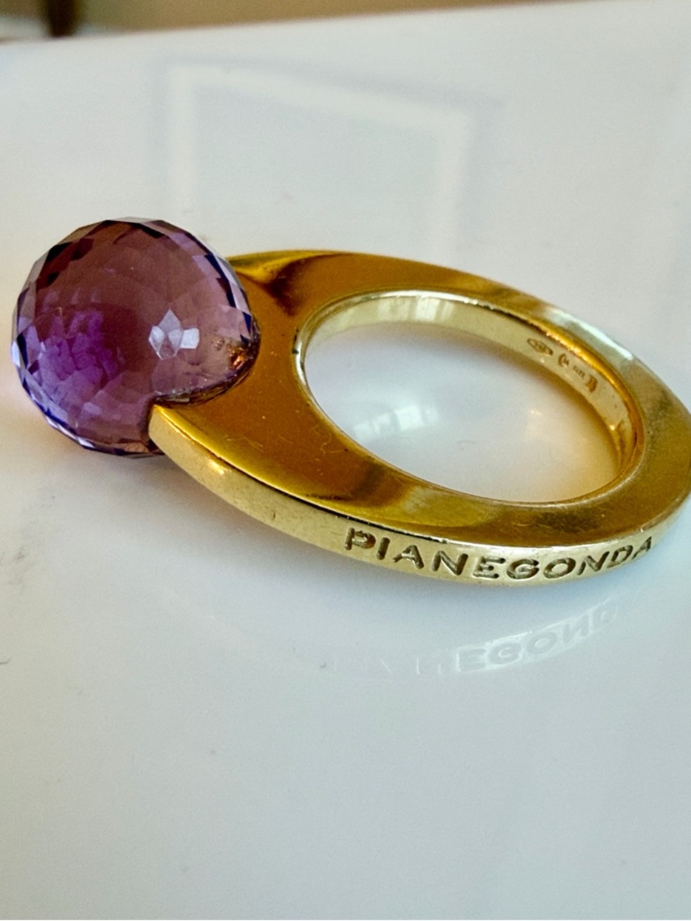 Pianegonda 18 karat gold amethyst ring - Picture 3 of 10